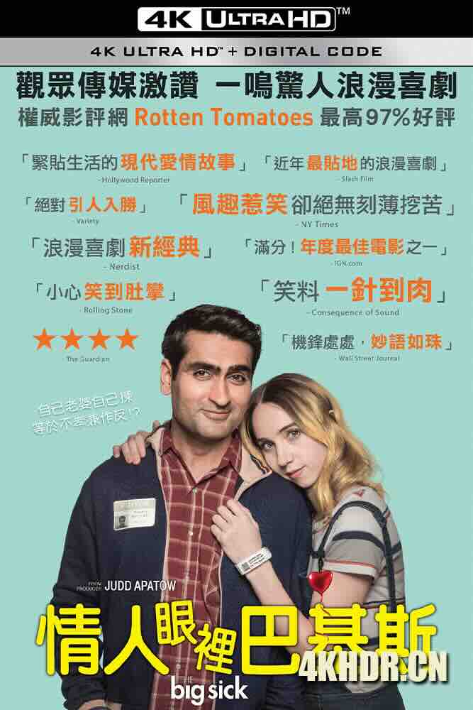 大病 The Big Sick (2017) 爱情昏迷中(台)/情人眼里巴基斯(港)/美国/豆瓣: 7.5