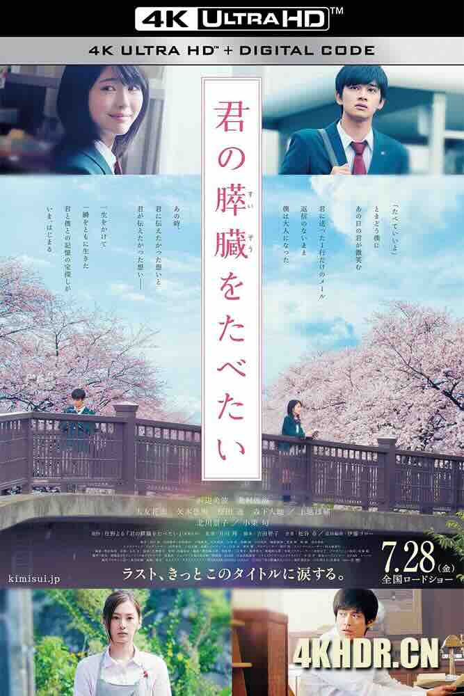 念念手纪 君の膵臓をたべたい (2017) 我想吃掉你的胰脏/我想吃了你的胰脏/十二年后的约定/日本/豆瓣: 6.6