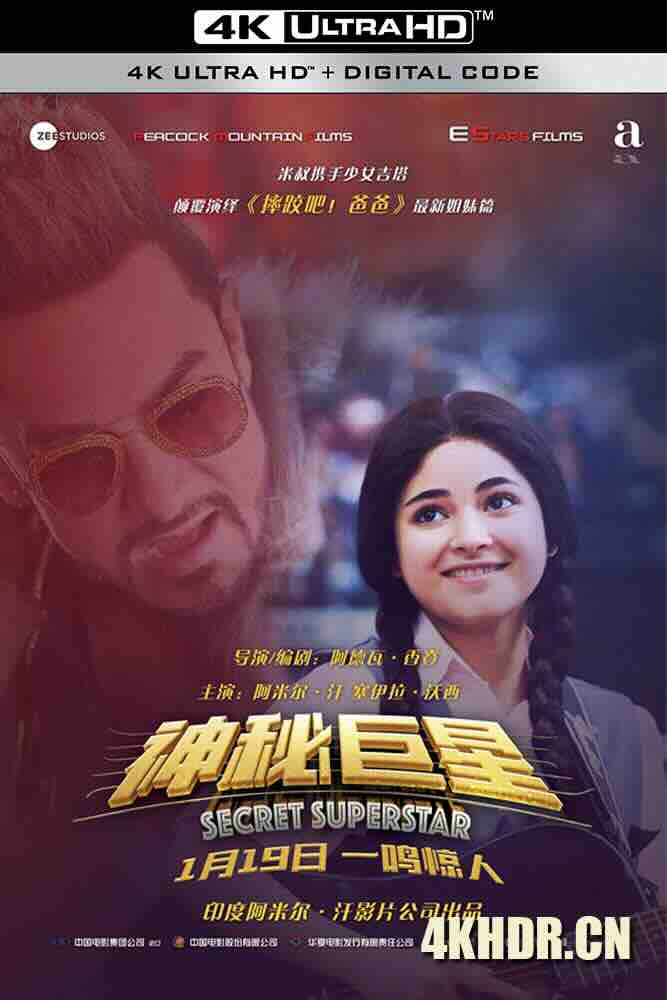 神秘巨星 Secret Superstar (2017) 秘密巨星/隐藏的大明星(台)/打死不离歌星梦(港)/印度/豆瓣: 7.7